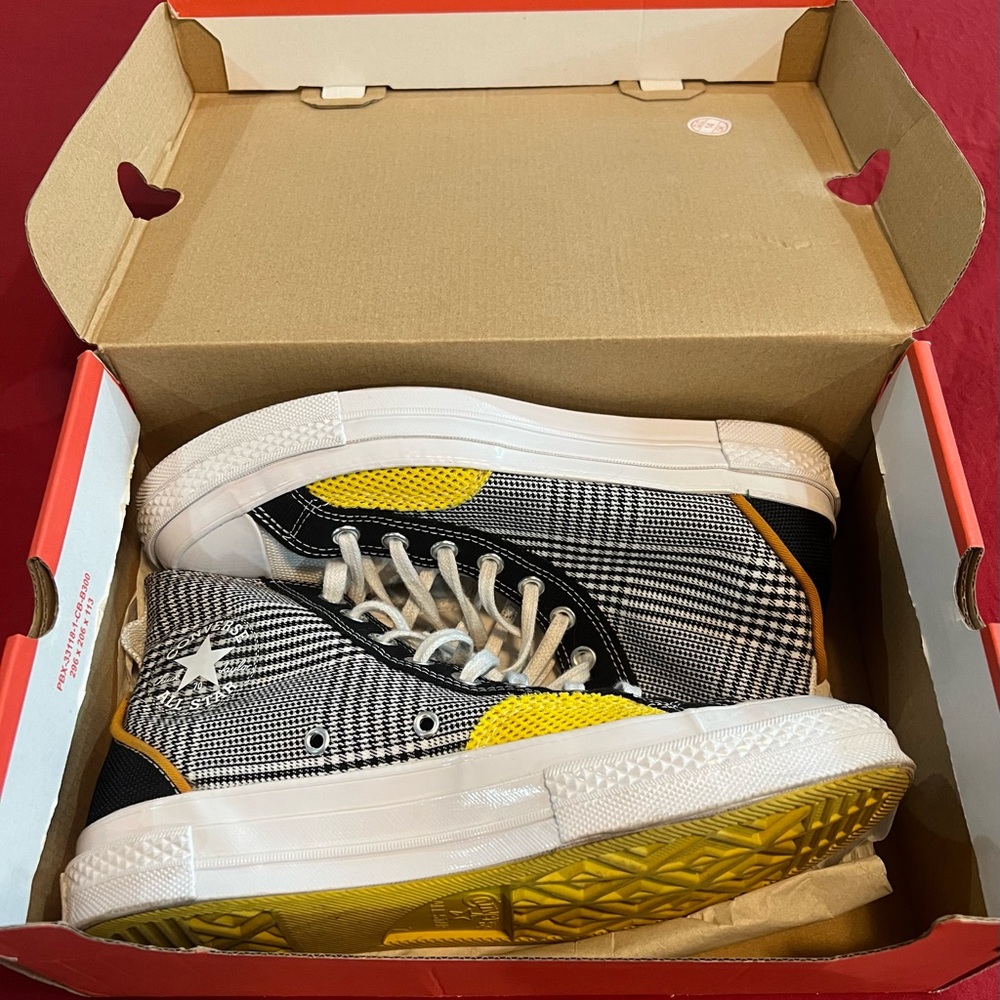 Converse Chuck 70 Hi Black/White/Speed Yellow 7